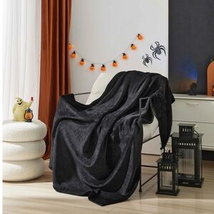 Luxurious Black cat throw